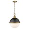 Z-Lite Peyton 2 Light Pendant, Matte Black + Factory Bronze & Opal Etched 619P14-MB-FB - alternate 1